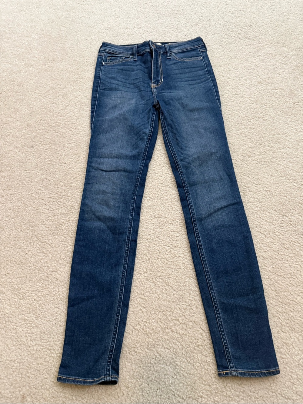 Hollister Women's Dark Blue Skinny Jeans